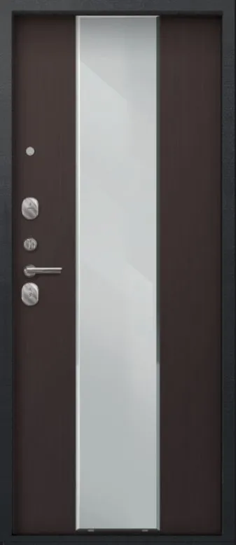 Товар Дверь A-04 черный сатин - лиственница тёмная зеркало DIS007333